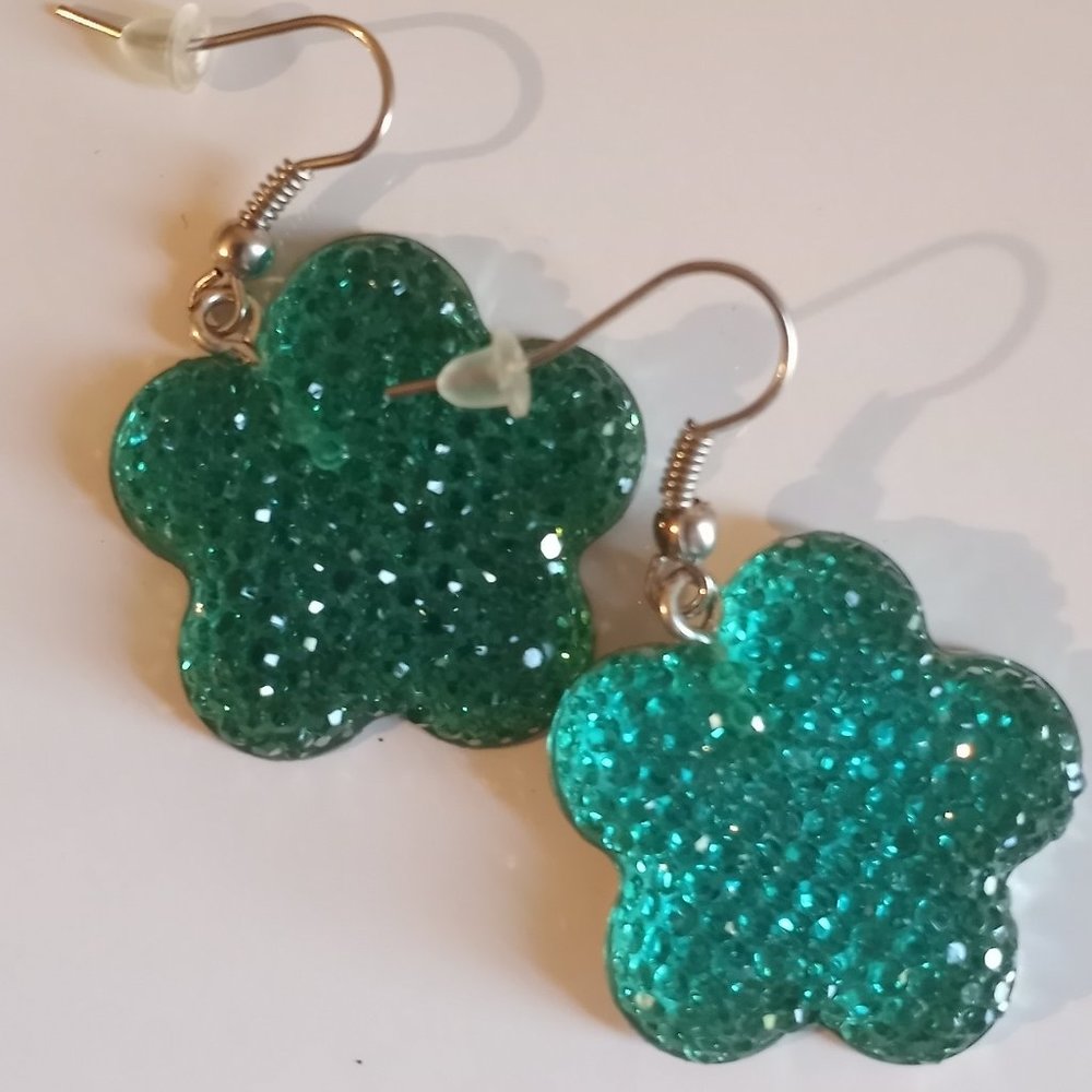 Jeweled Flower Earrings